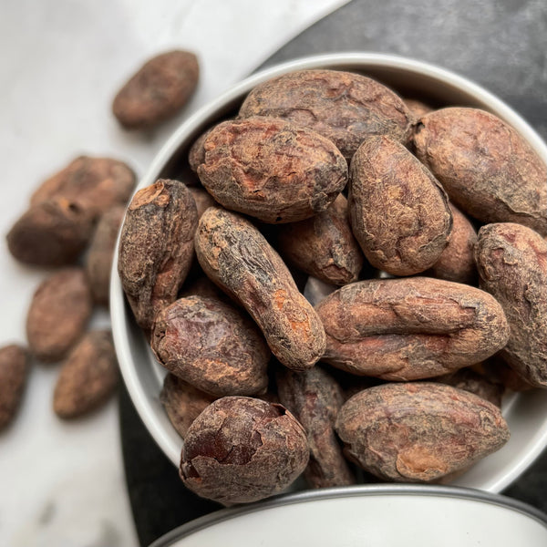 Fèves de cacao torréfiées